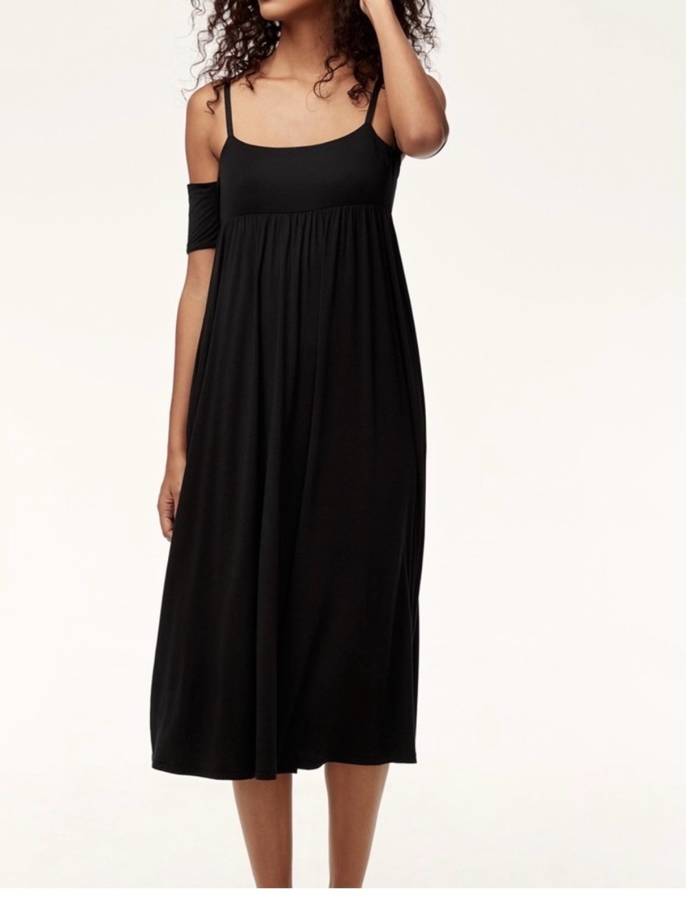 Wilfred Aritzia Gardiner Dress in Black Midi SZ XXS